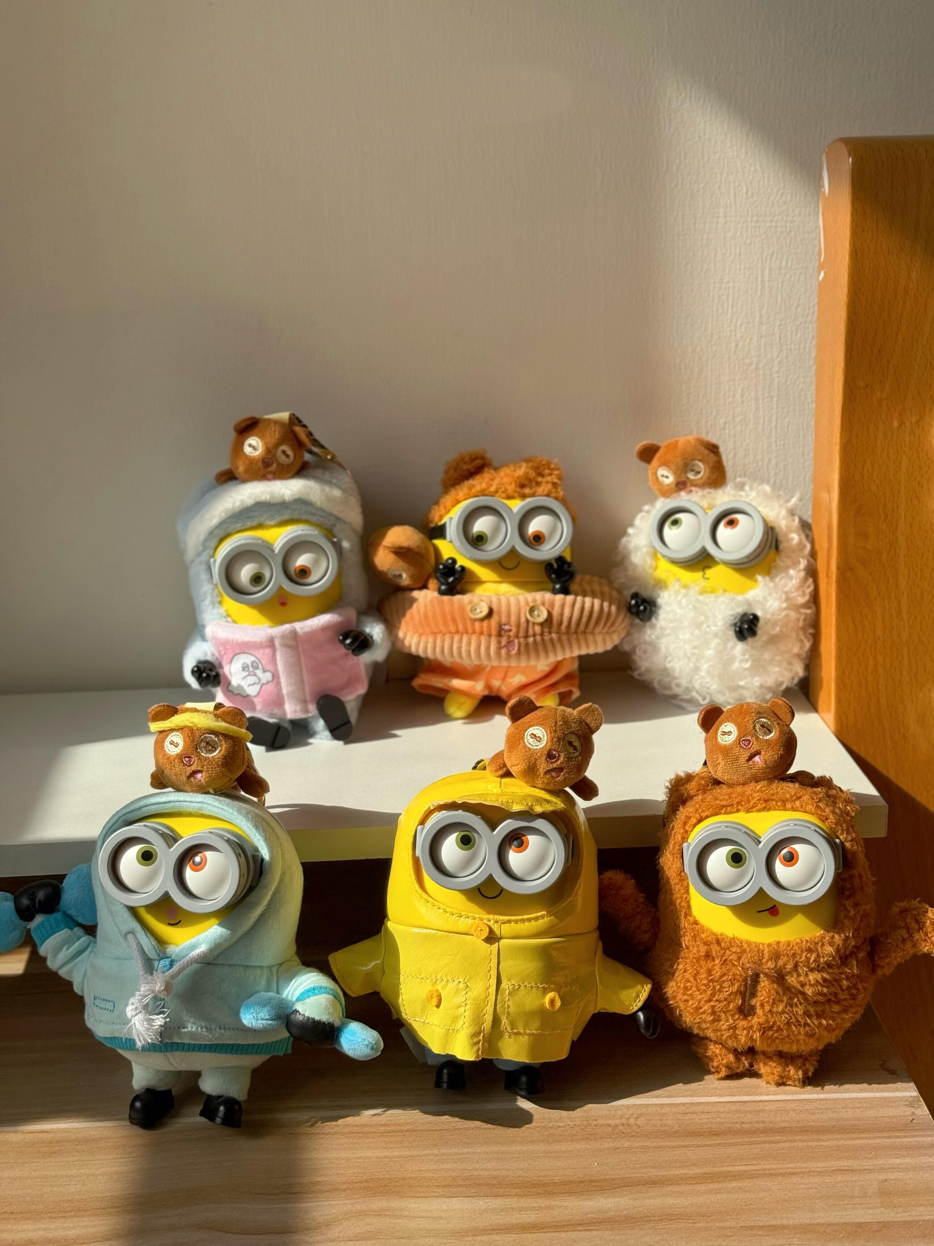 代購-BOB & TIM 小小兵 好朋友在一起 毛絨掛件 單個盲盒/一中盒（六隻一組，不重複）