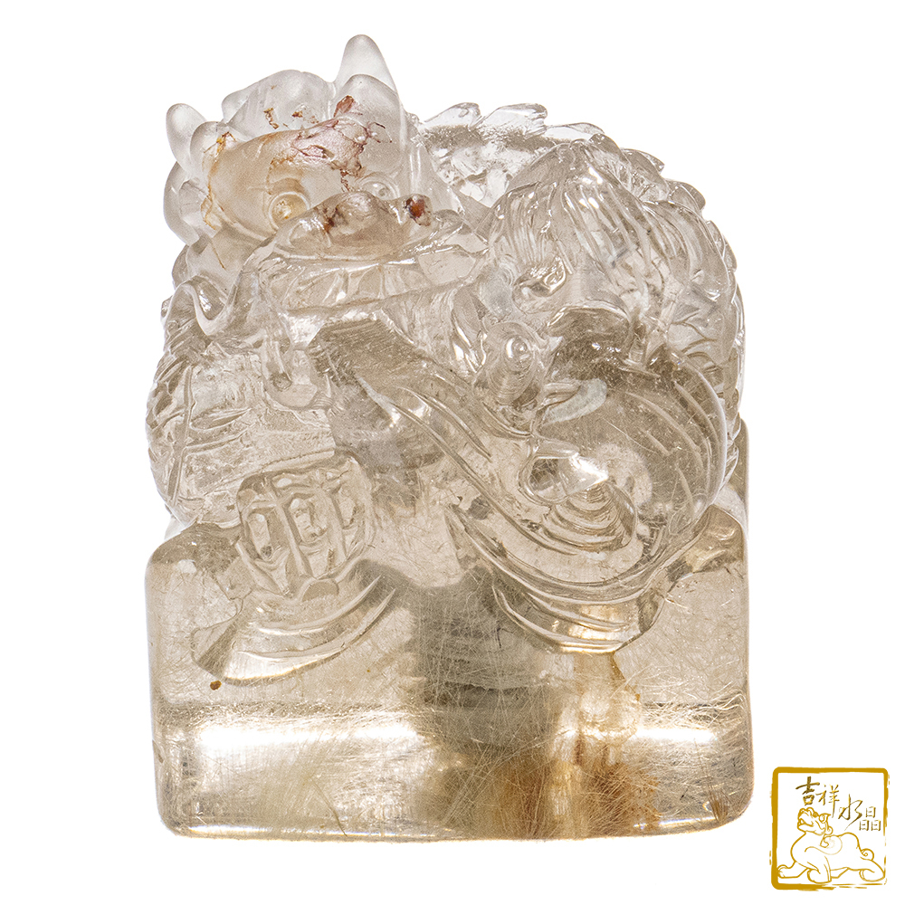 鈦晶祥龍印材 71g 吉祥富貴