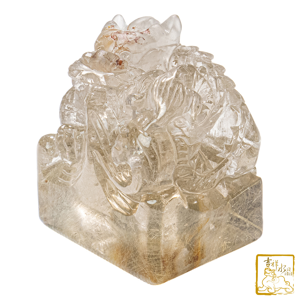 鈦晶祥龍印材 71g 吉祥富貴