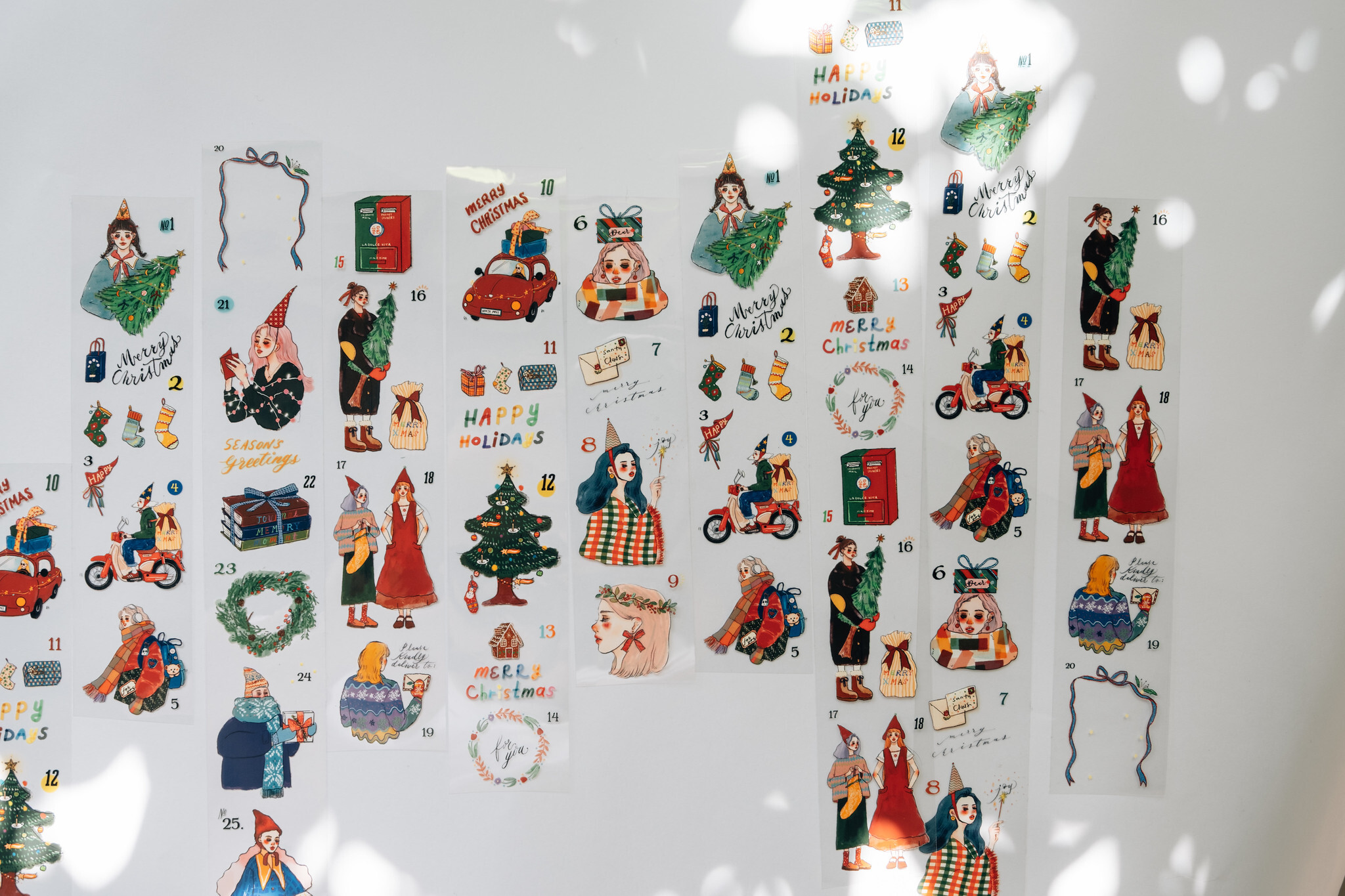 甜蜜生活．聖誕節倒數！ 4cm亮面PET膠帶 <整捲/分裝>