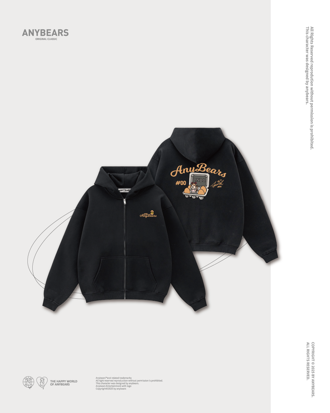 ANYBEARS® 琳妲熊 專屬限量重磅連帽外套