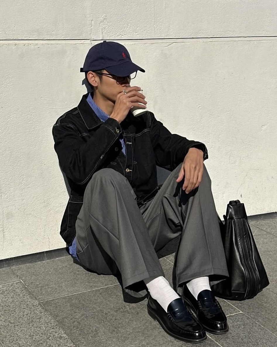 <質男必備✨>XIN SELECT 日系 牛皮 復古 皮鞋 樂福鞋 黑