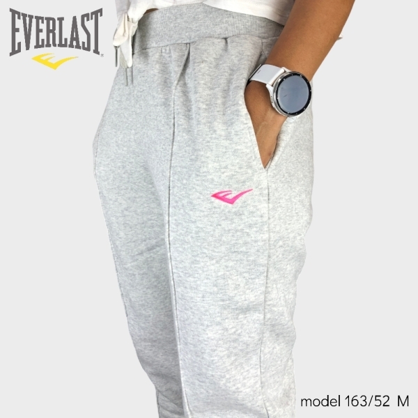 EVERLAST 長褲 灰色 內刷毛 休閒 棉長褲 女 4152150111