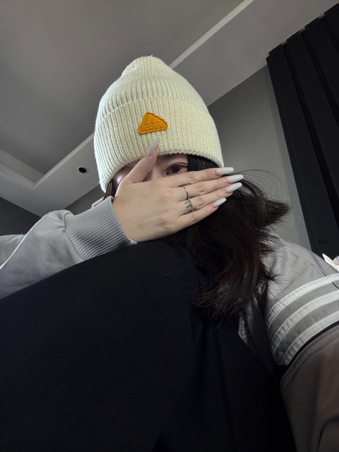 ADIDAS 小標 針織 毛帽