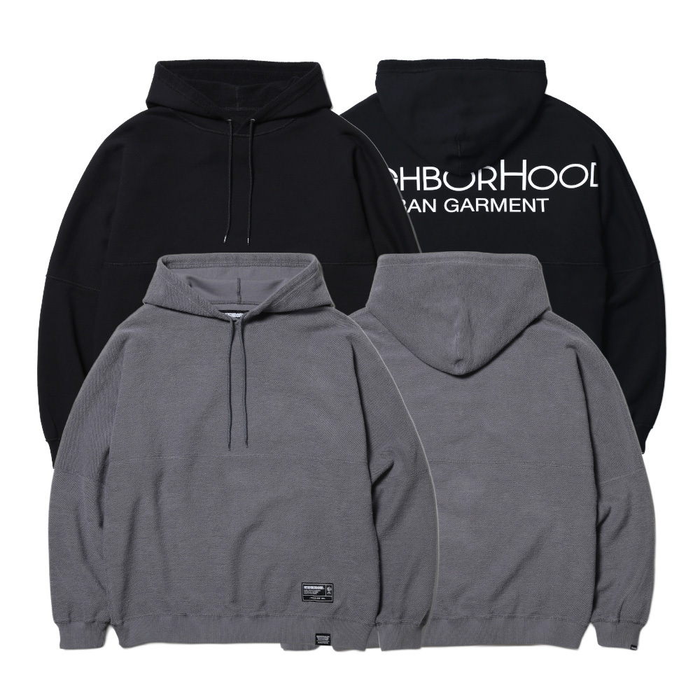 Neighborhood Reversible Sweat Hoodie 黑色 雙面帽Tee 252UWNH-CSM08