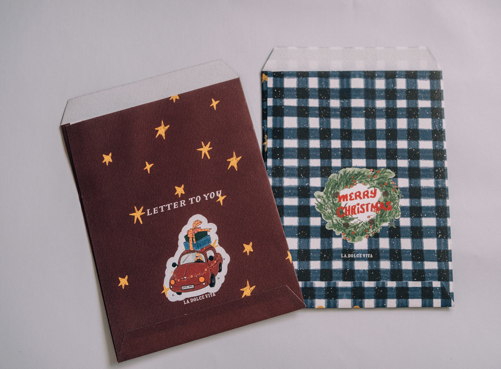 甜蜜生活．聖誕樹與花圈 八入聖誕信封組