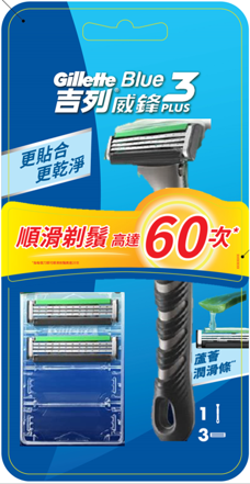 【吉列】威鋒3D刮鬍刀 四刀頭入