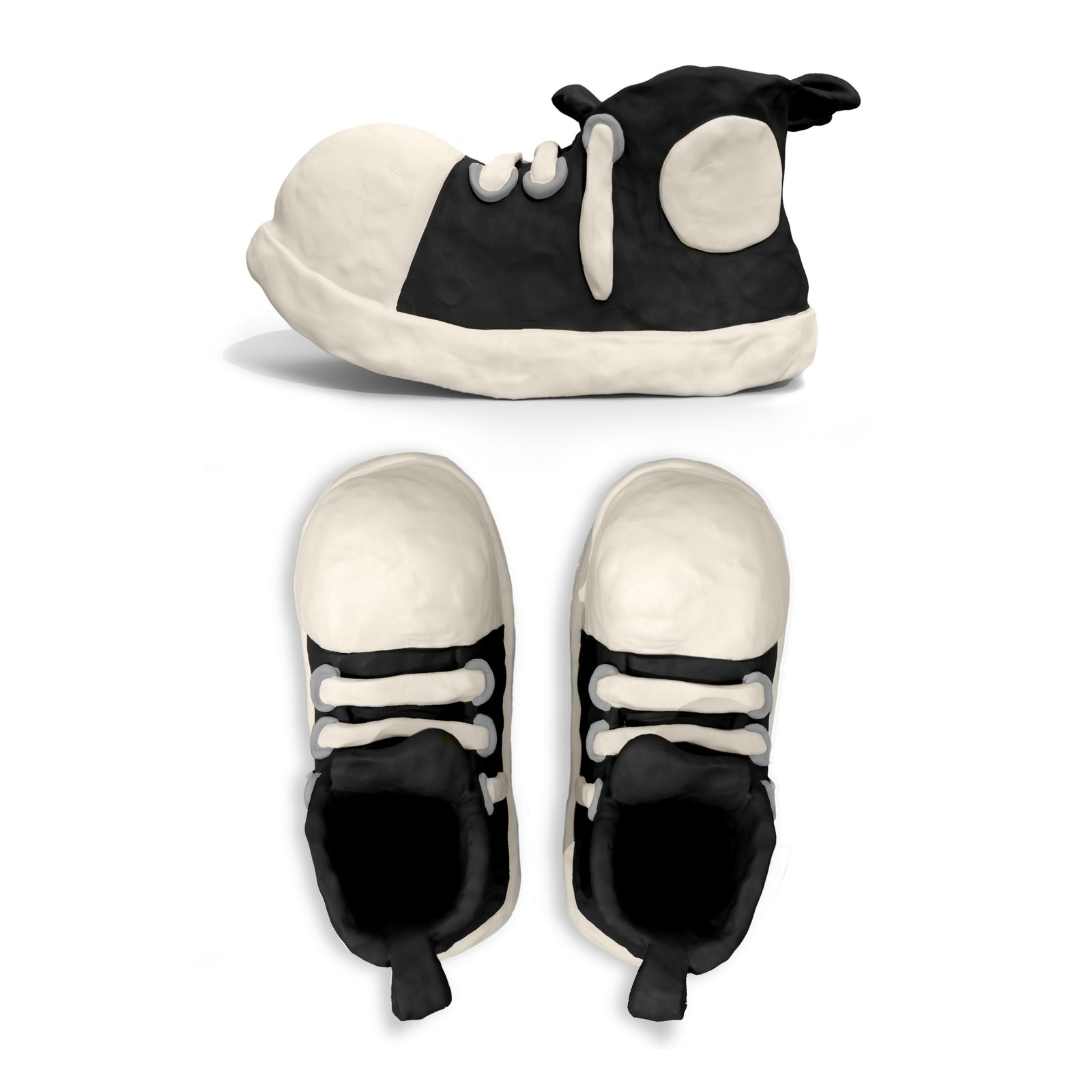 Clay Shoe Shoe 3D 黏土鞋 經典黑白