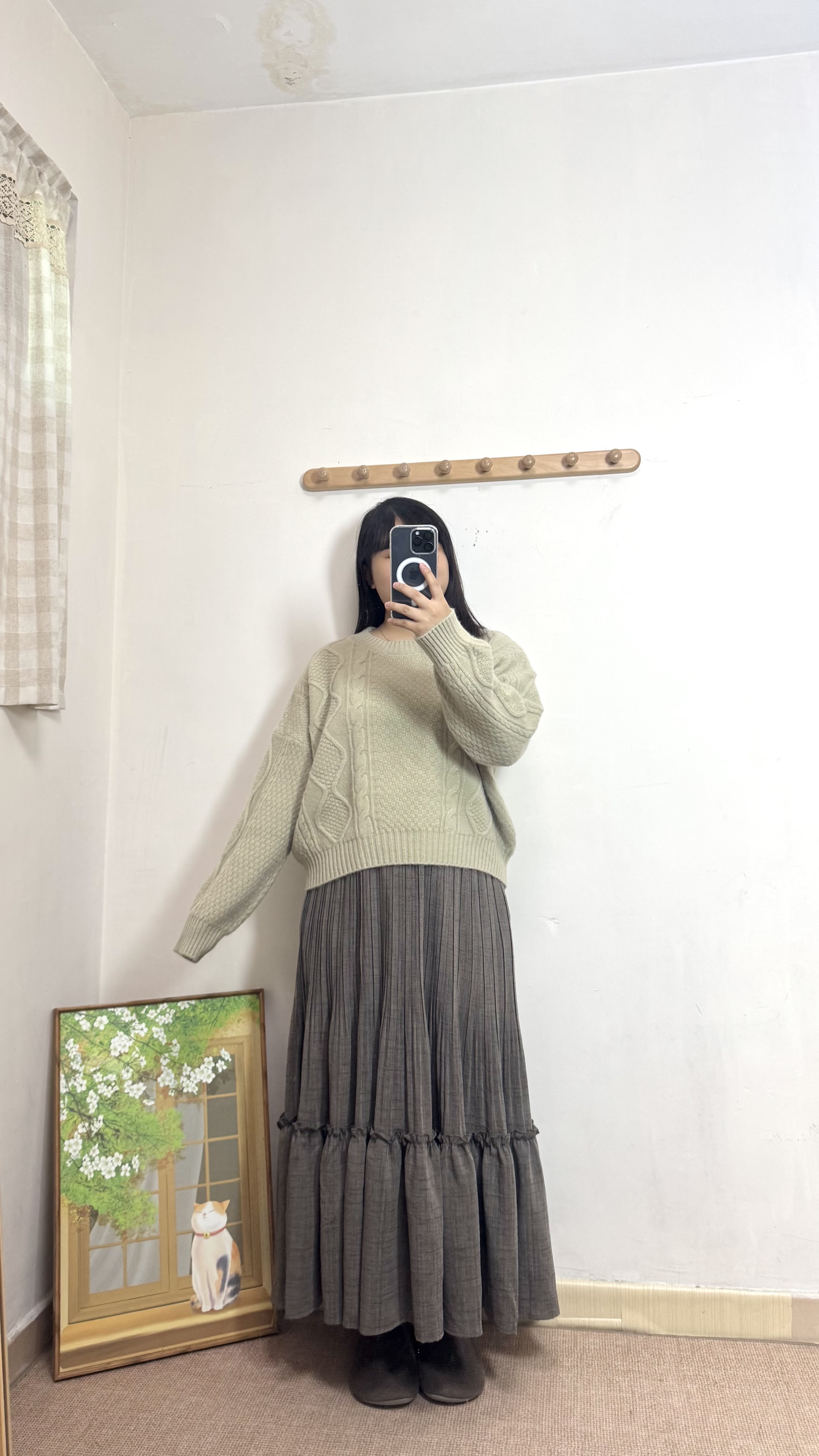 圓領短身扭紋冷衫