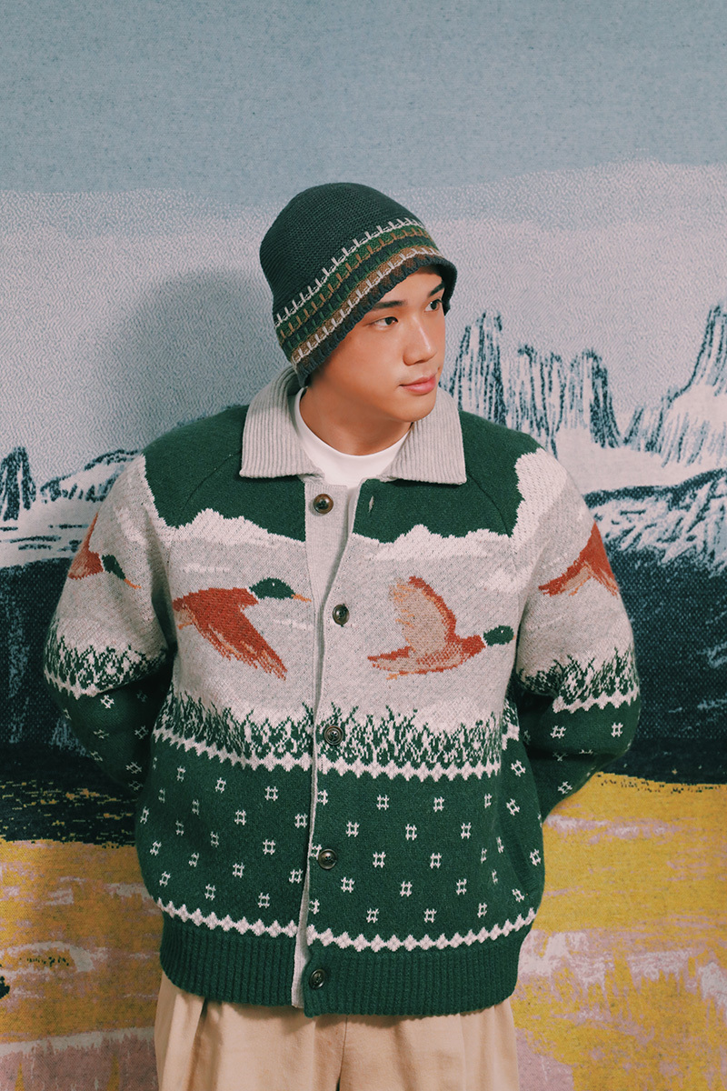 Ginger Duck in Inokashira Park Raglan Sleeve Jacket Green