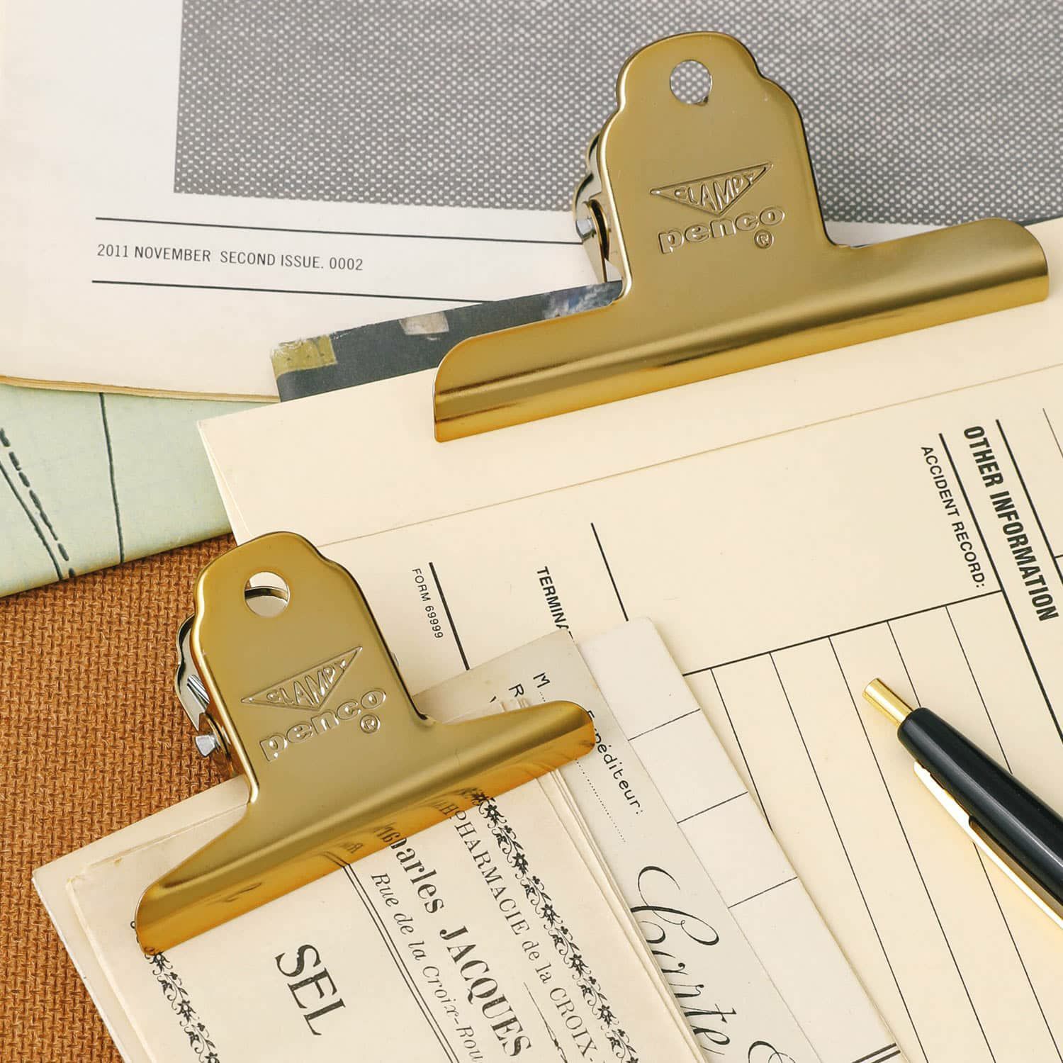 Penco CLAMPY 復古金屬夾 | 經典金色 S/M | HIGHTIDE / JAPAN