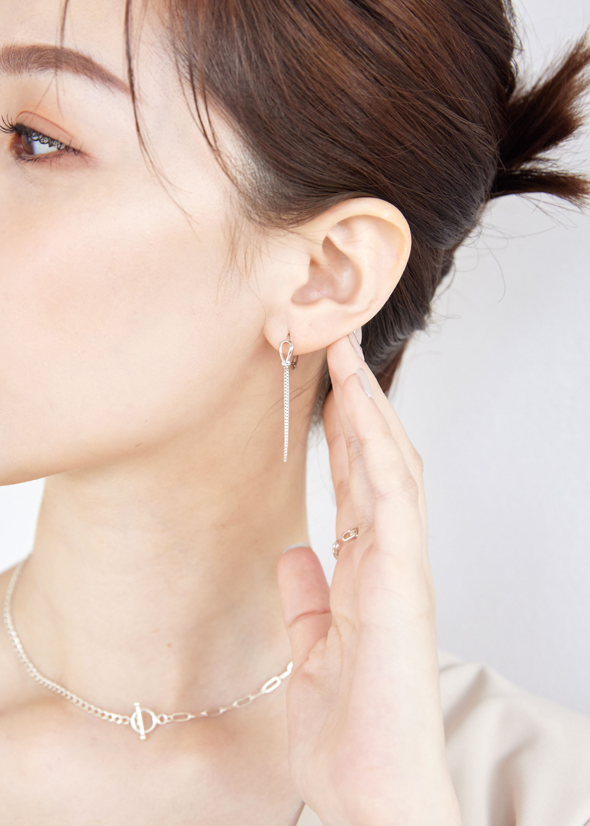 純銀垂吊流蘇耳圈