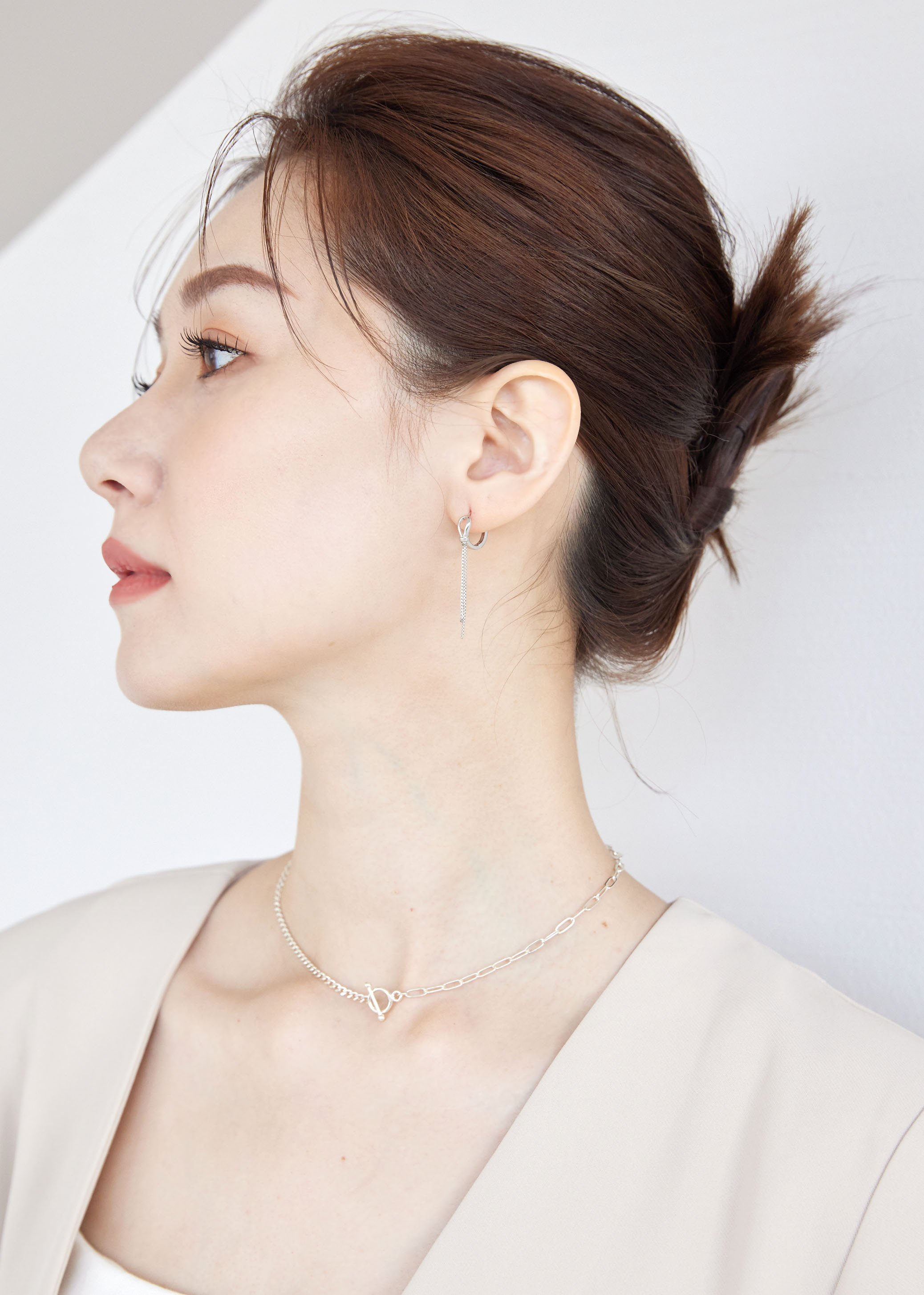 純銀垂吊流蘇耳圈