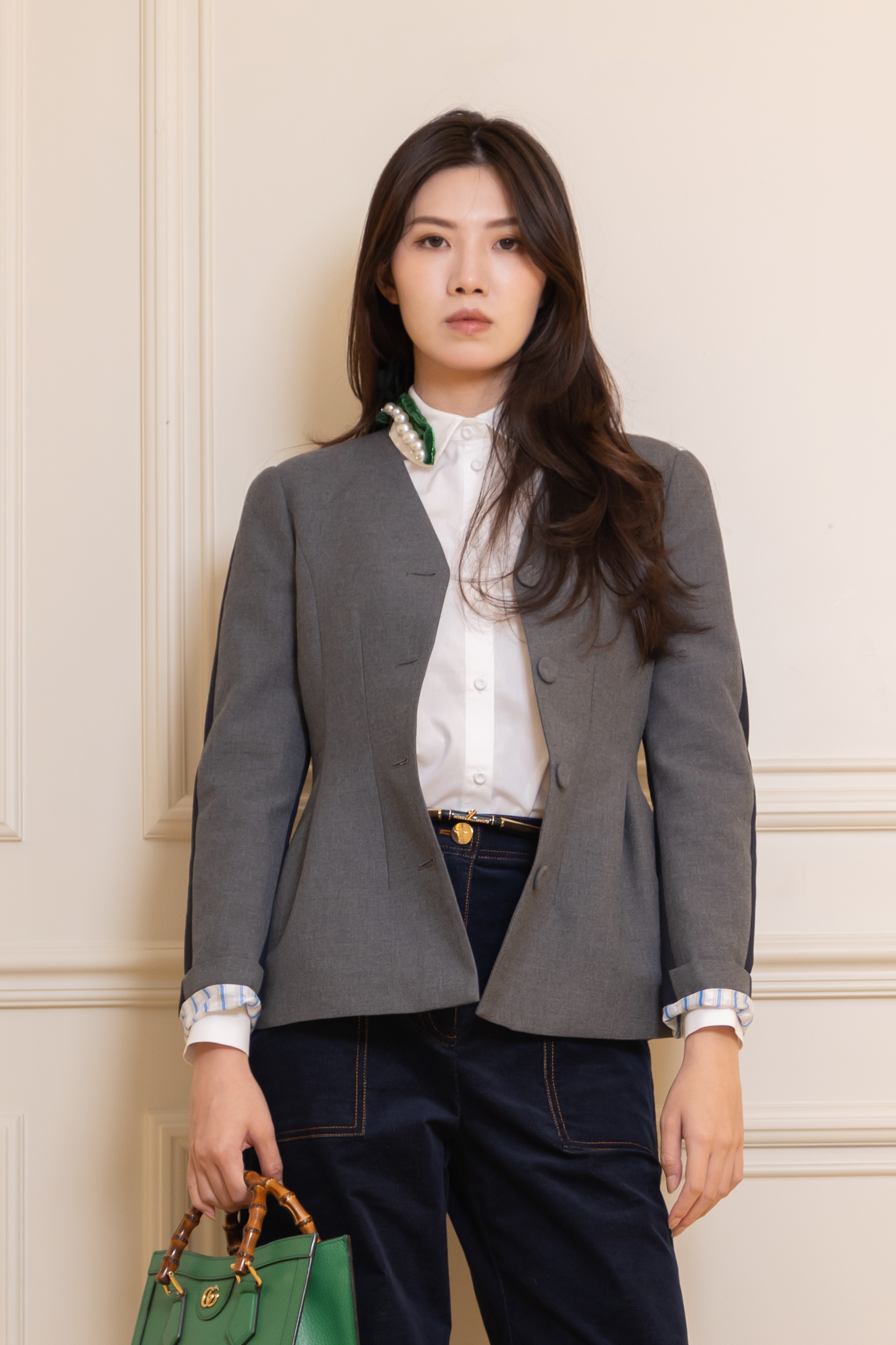 VIVETTA 雙色科技羊毛西裝外套