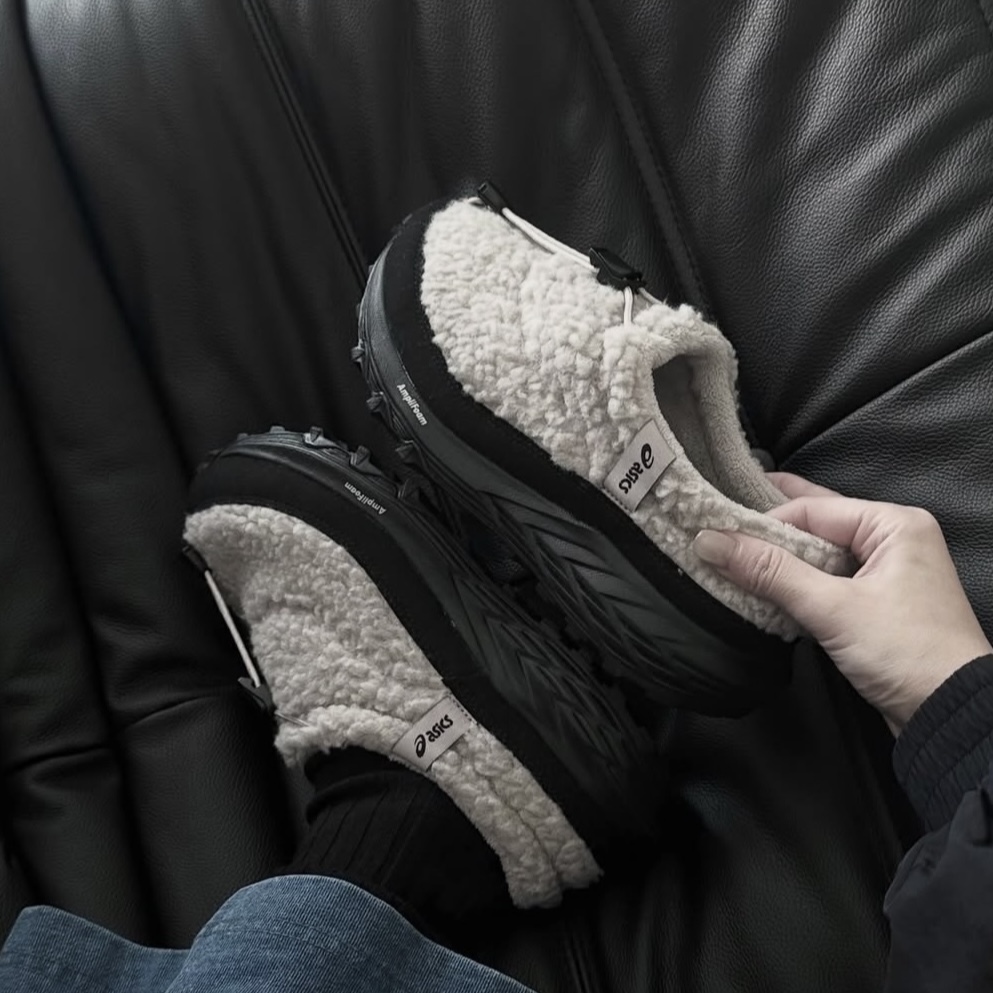 ASICS GEL-SONOMA WT 灰白黑底 泰迪毛毛拖 復古 保暖 1203B036-020