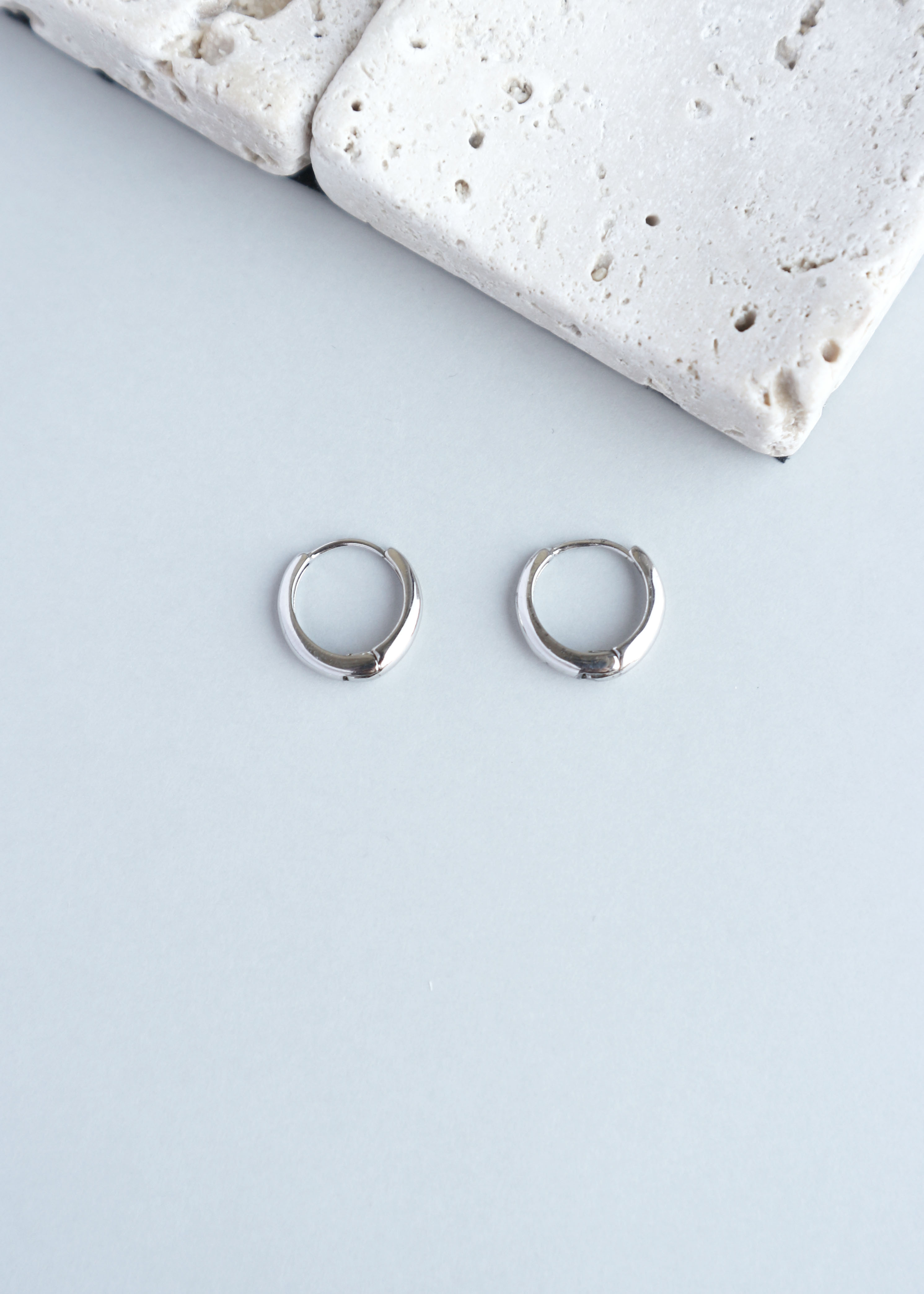 純銀圓弧耳圈-小