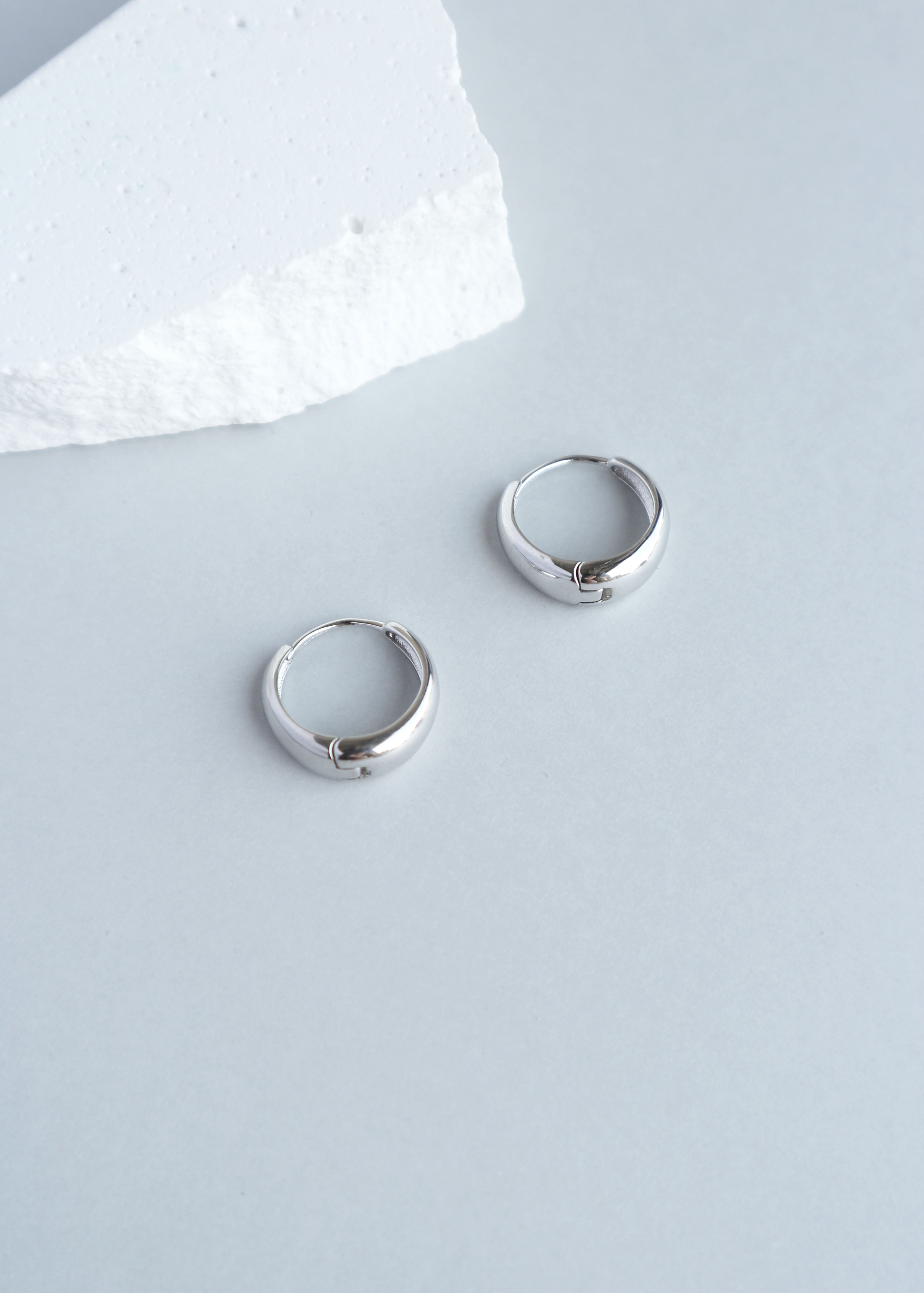 純銀圓弧耳圈-大