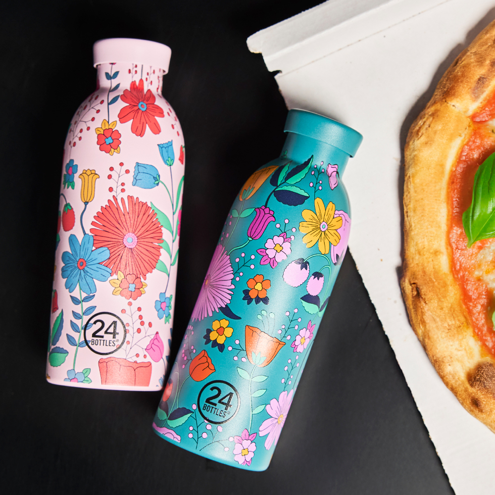 義大利 24Bottles 不鏽鋼雙層保溫瓶 500ml / 盛開系列