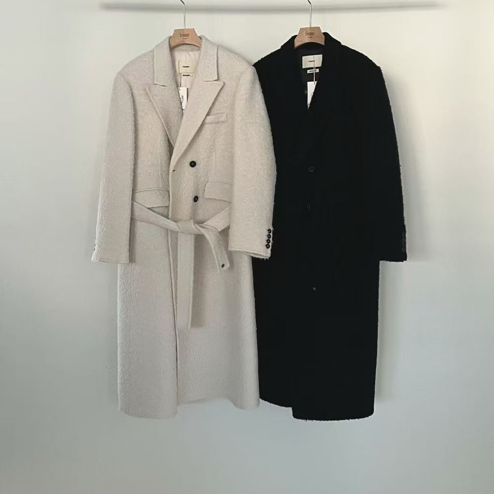 LF5203 發熱內里!!! WOOL 51%排扣長大衣