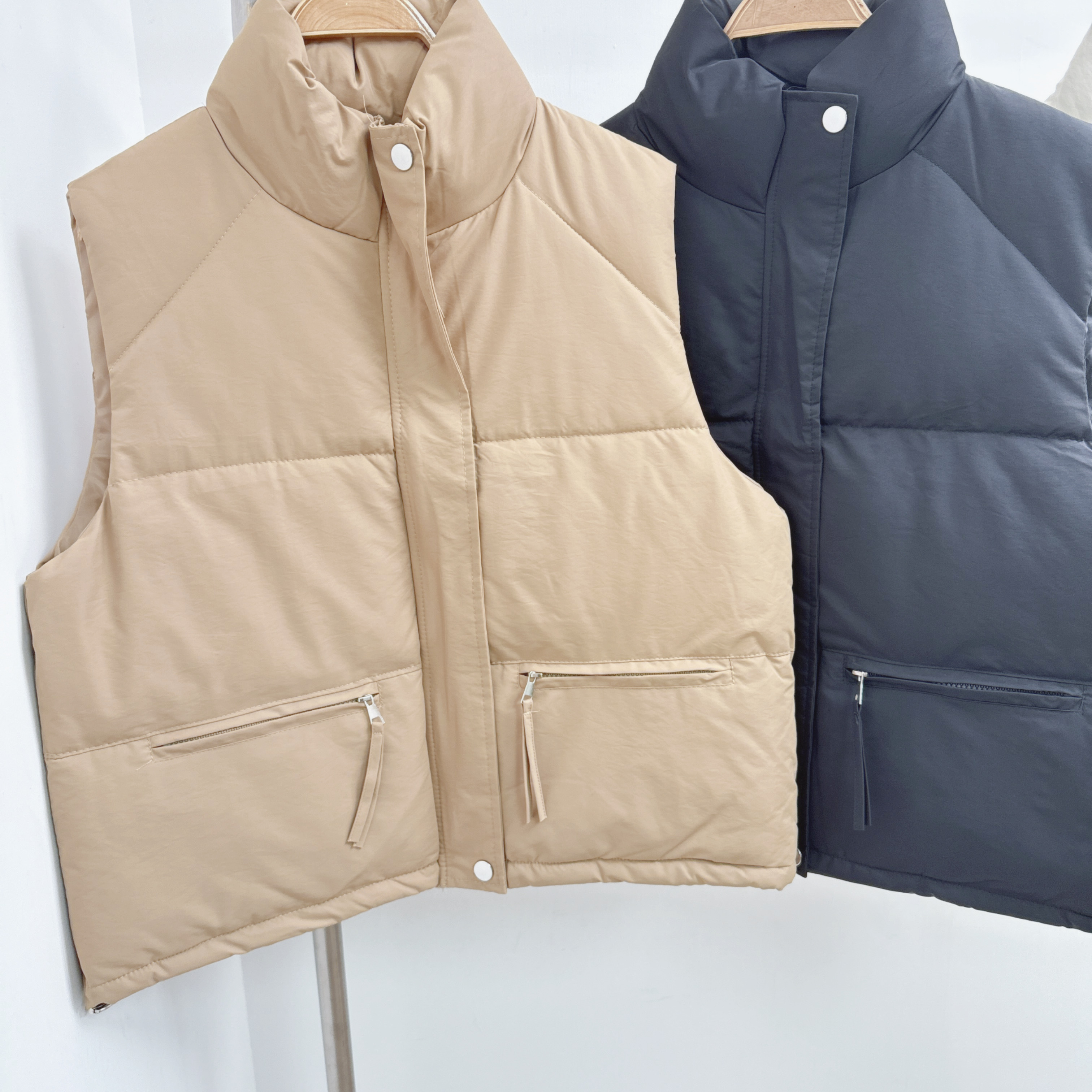 雙拉鍊口袋夾棉背心 (E93-E95)