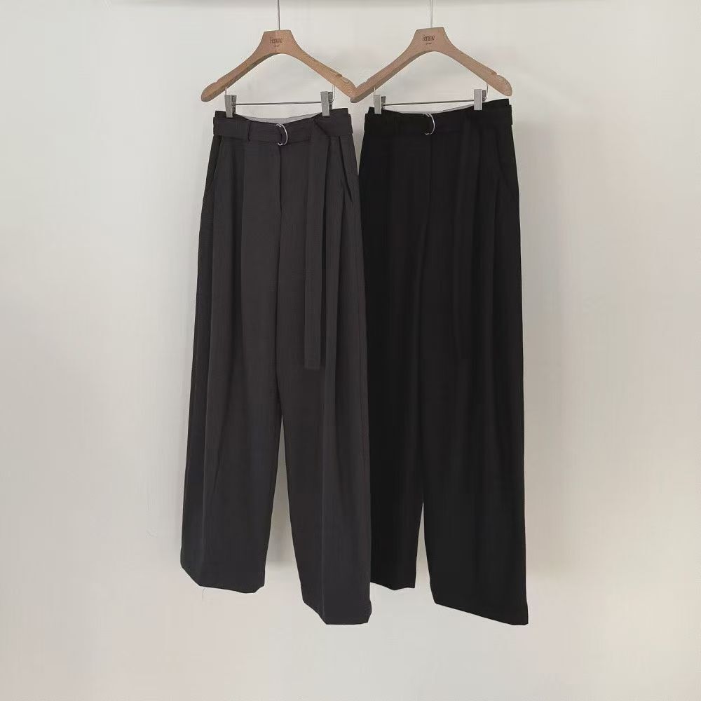 LF5210 皮帶造型順身直筒西褲 (S/M)