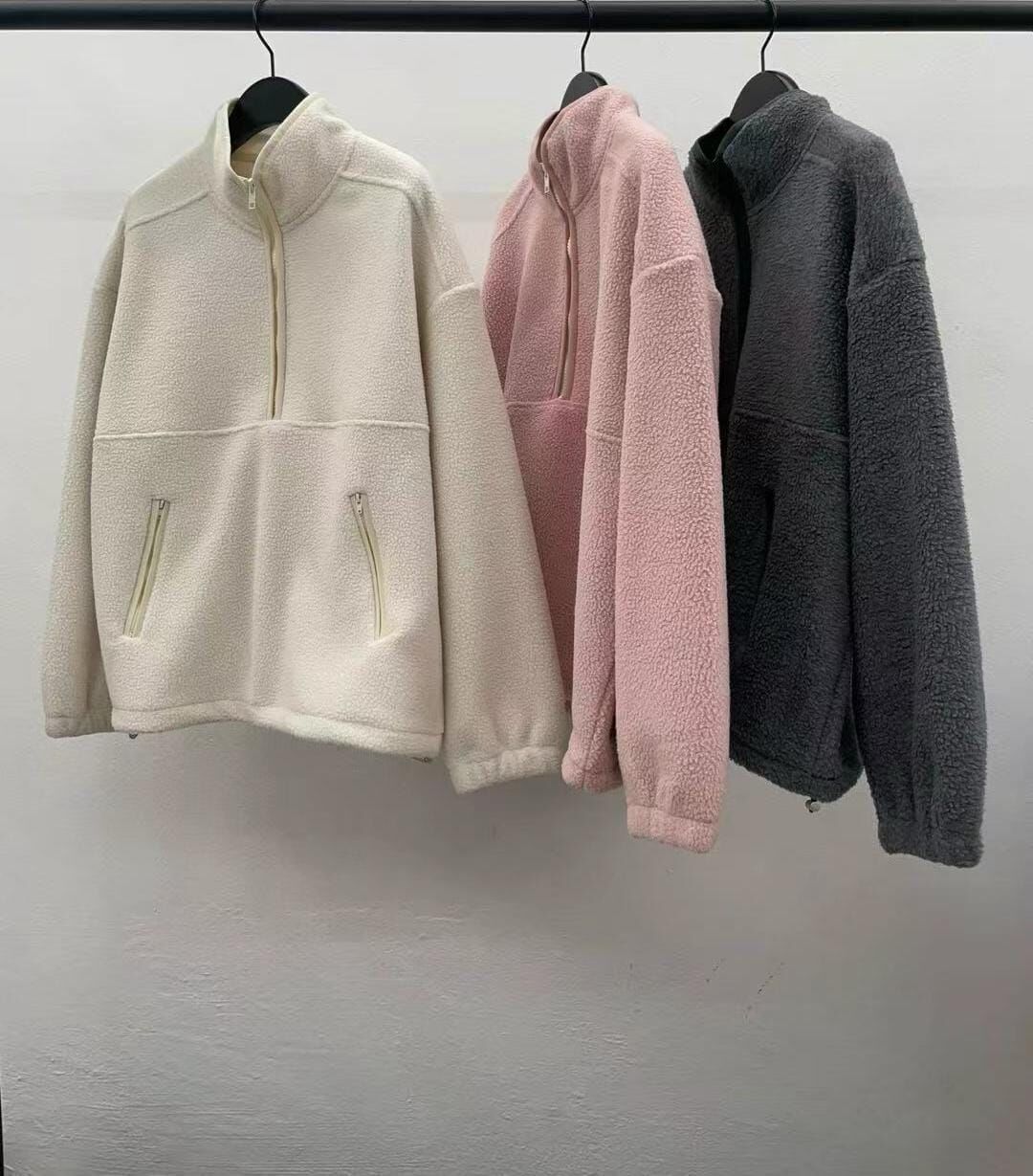 TF5208 半拉鍊羊羔絨立領衛衣