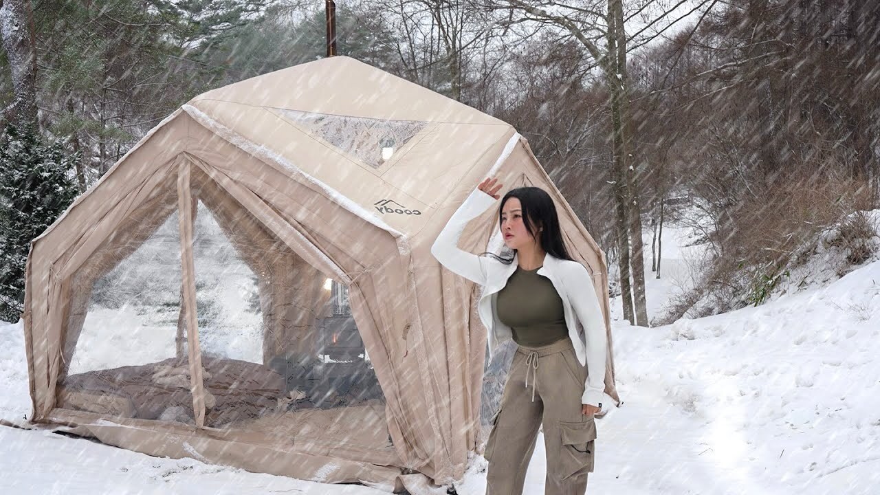 coody hub｜360° 全景視野雪中露營. 在樞紐客廳裡享受烤肉定食與 asmr