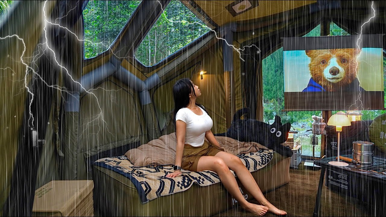 在大型充氣帳 Coody Bestona 貝斯朵納 裡享受溫馨的雨中露營！