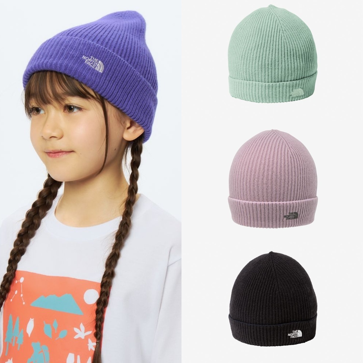 預購┃日本製 THE NORTH FACE BABY SMALL LOGO BEANIE 大童款 毛帽