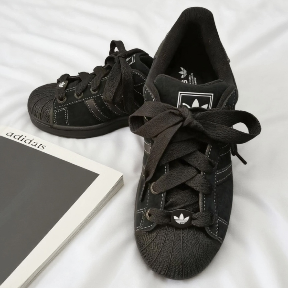 ADIDAS ORIGINALS SUPERSTAR II 黑棕 白線 麂皮 貝殼鞋 休閒鞋 白字體 中性鞋款 男女 KI9520/預購