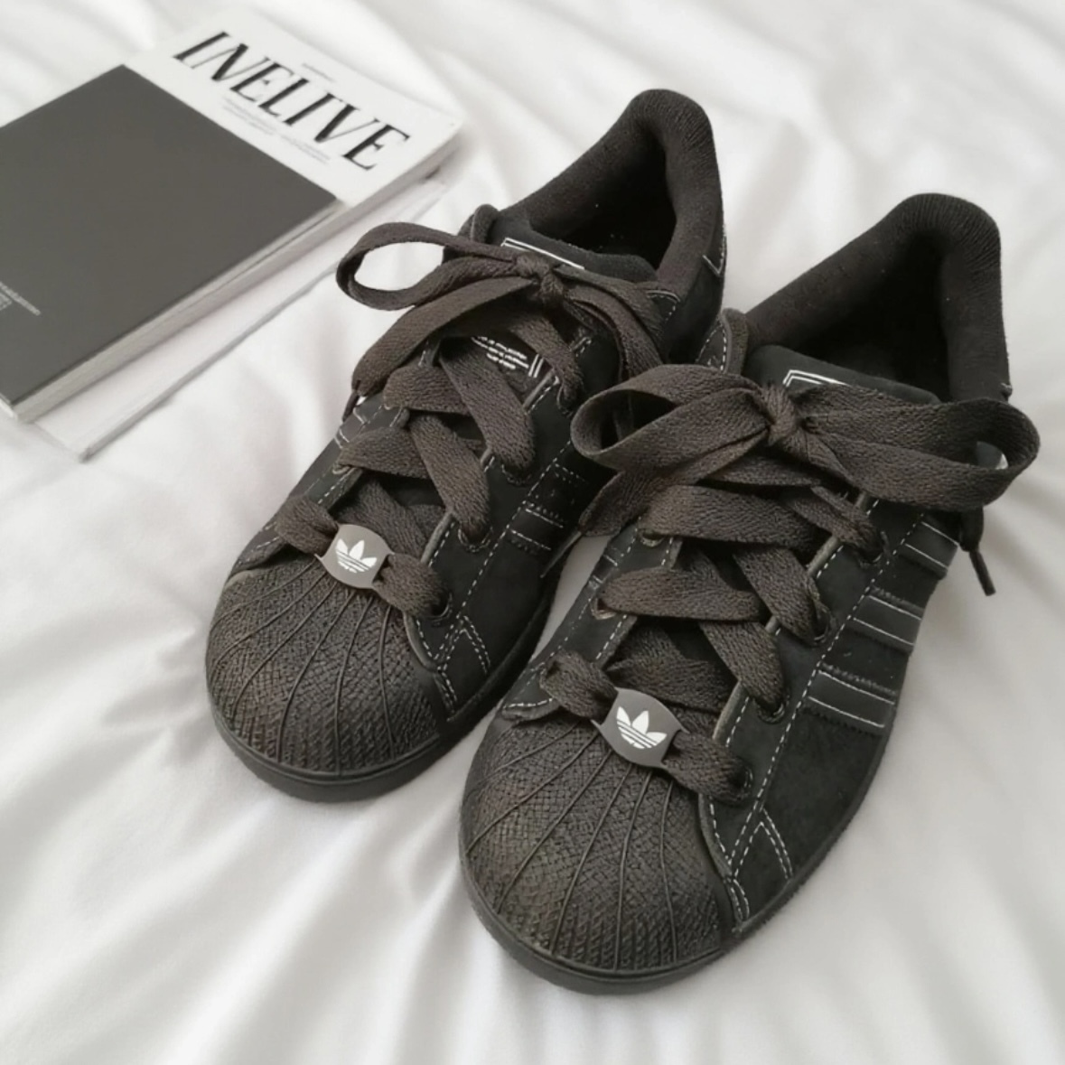 ADIDAS ORIGINALS SUPERSTAR II 黑棕 白線 麂皮 貝殼鞋 休閒鞋 白字體 中性鞋款 男女 KI9520/預購