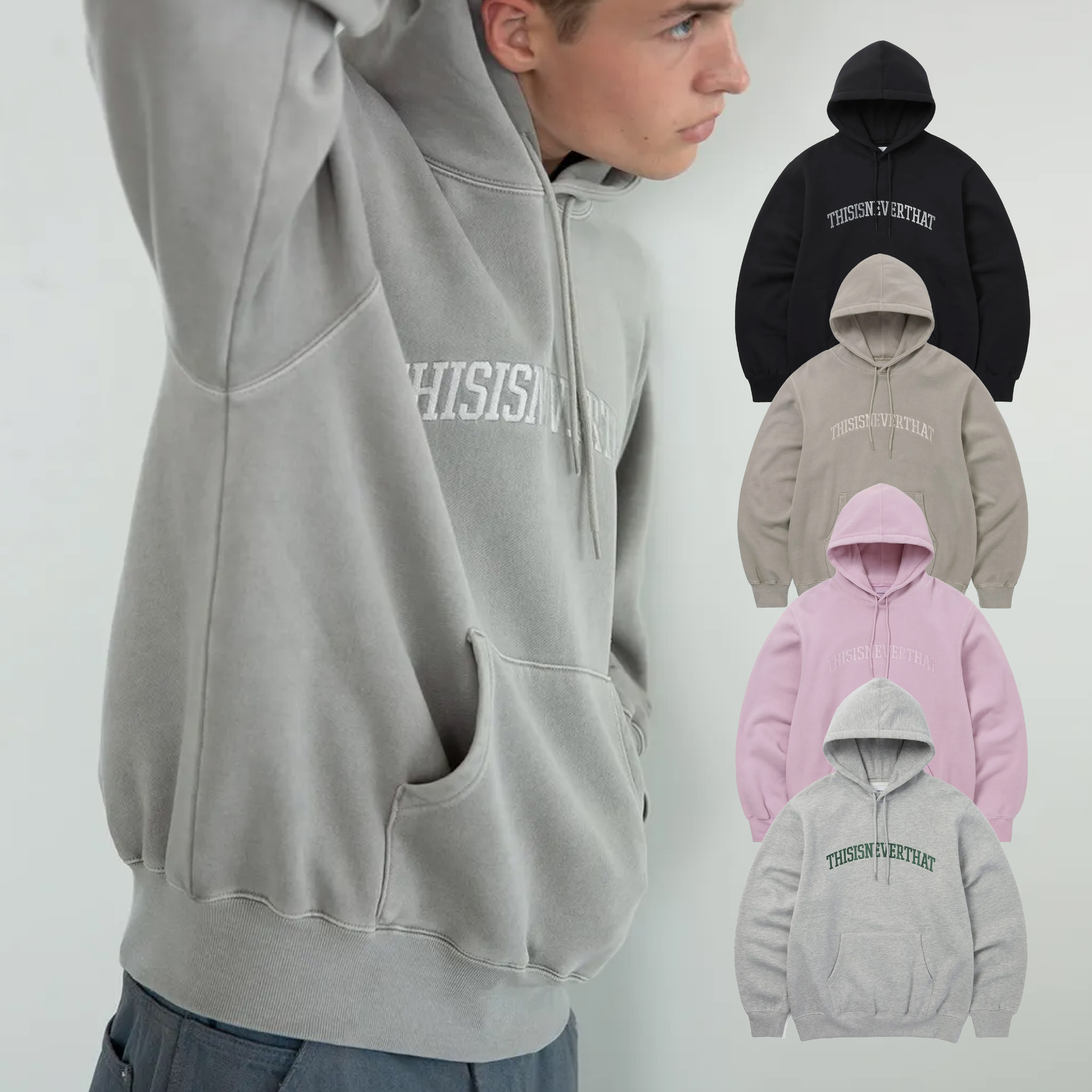 🇰🇷 THISISNEVERTHAT Arch-Logo Hoodie 半弧LOGO 刺繡 帽T 厚磅 挺版 多色 內刷毛 / 預購