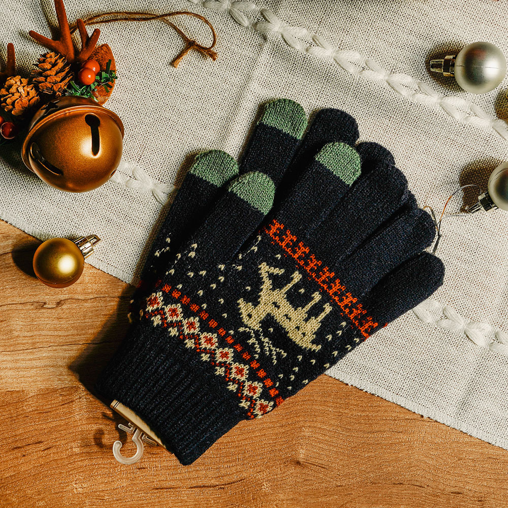 針織保暖觸屏手套 三色售