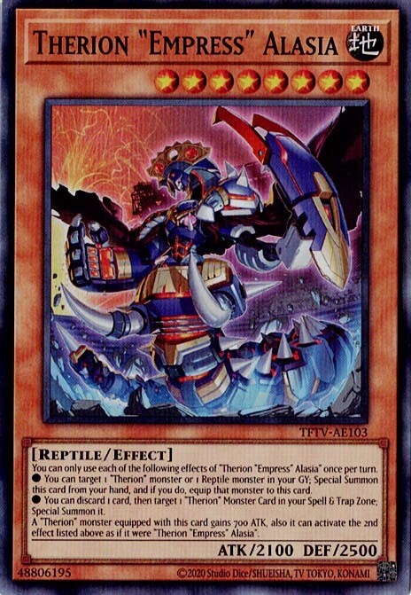 TFTV-AE103 (SR)Therion "Empress" Alasia(獸機神 "女帝" 巨蛇阿拉西亞)