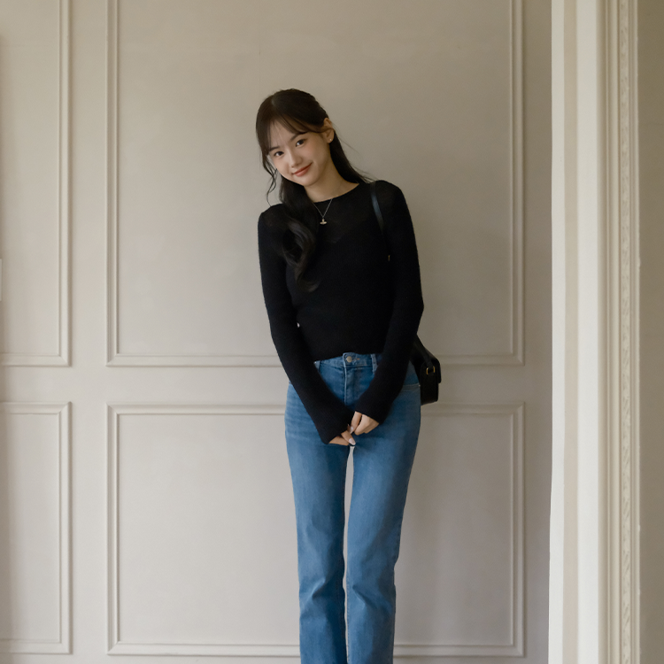 Florence 心型柔軟馬海毛針織上衣