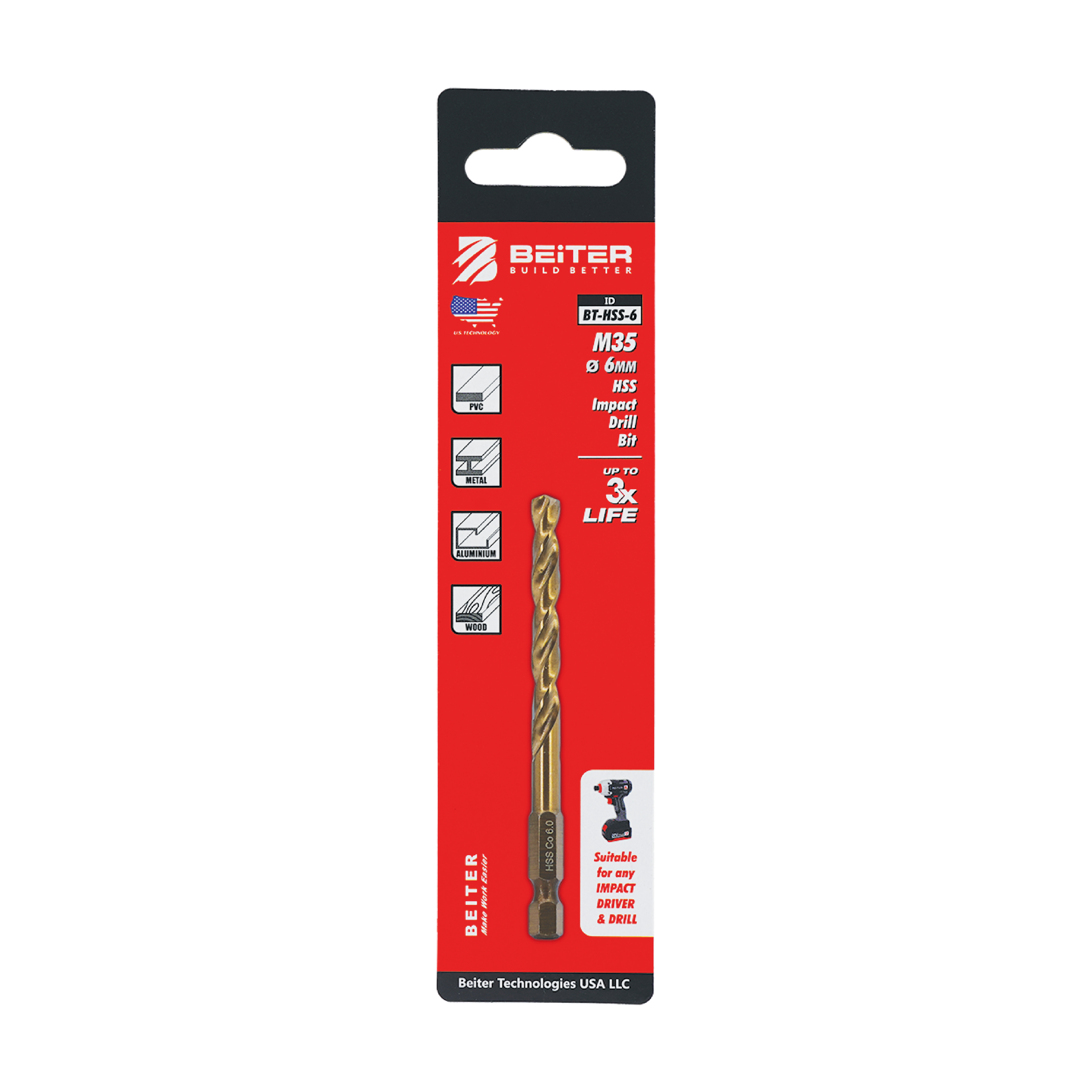 六角柄鋒鋼鑽嘴（公制）