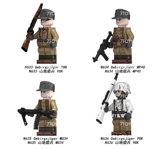 German Mountain Troops Set WWII Gebirgsjäger