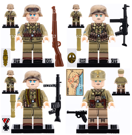 German DAK Africa Troops Set WWII Afrika Korps