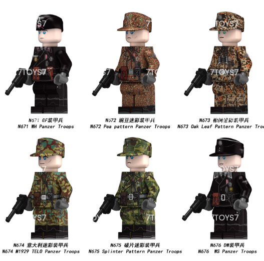 German Tanks Crews Set WWII Panzer Crews