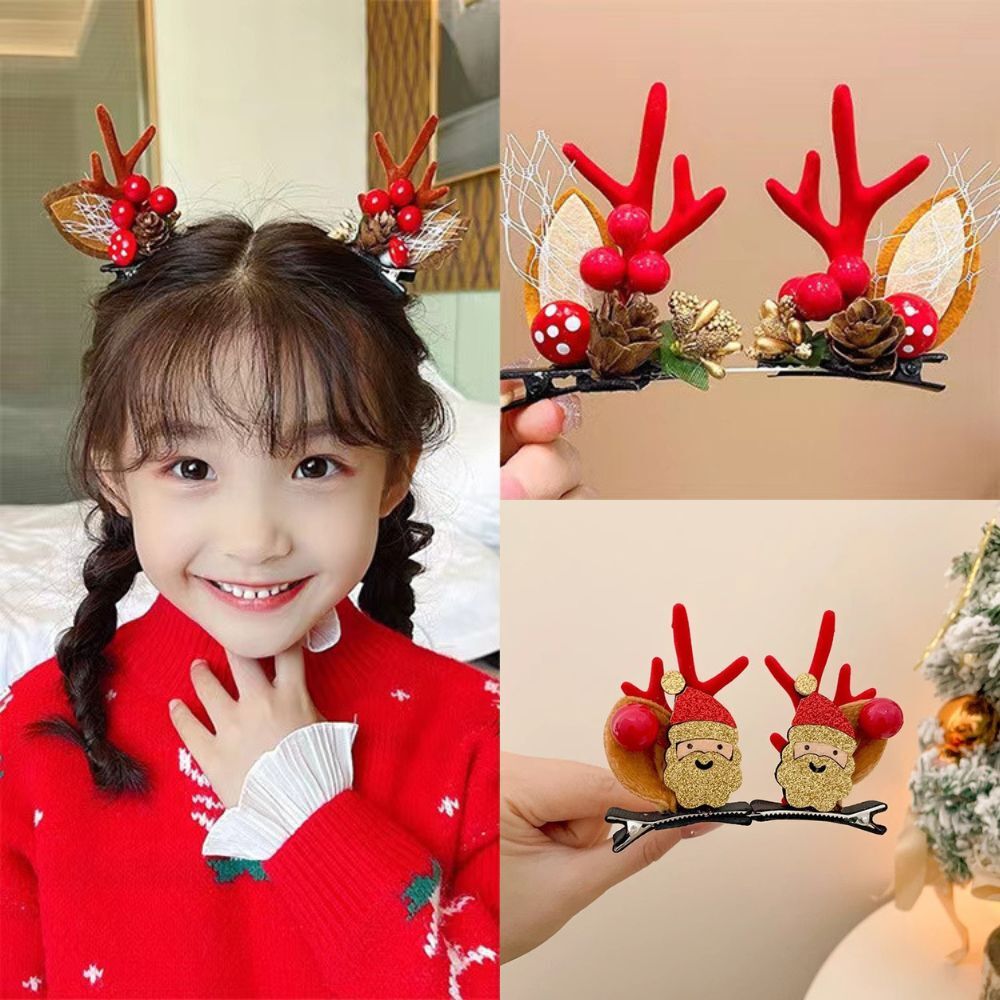 可愛聖誕髮夾｜ 聖誕髮夾 聖誕節髮飾 聖誕髮飾 髮夾 髮飾 聖誕髮箍 聖誕節髮夾 【輕鬆購五金百貨】