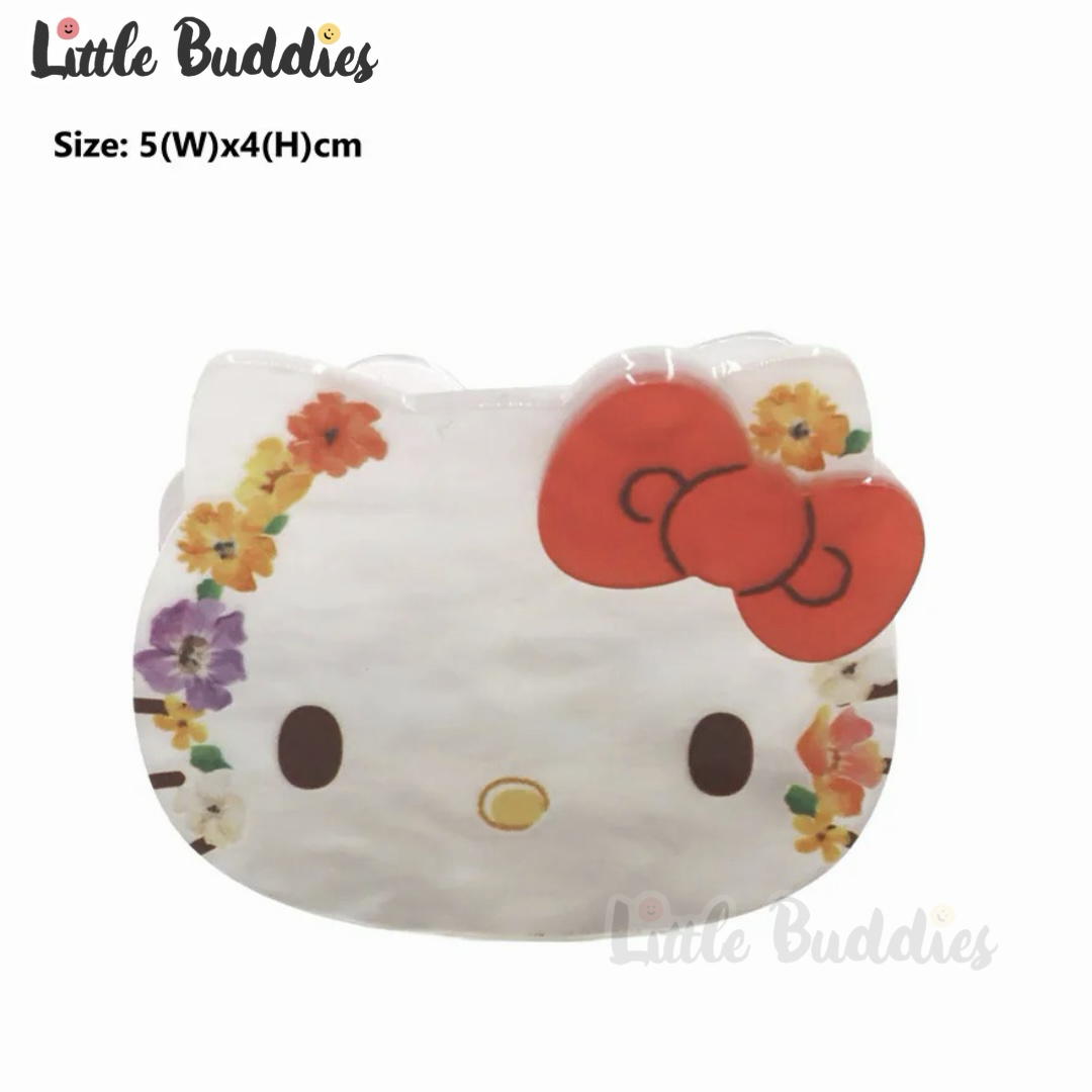 Sanrio 花花造型貝殼色雙面抓夾 髮夾