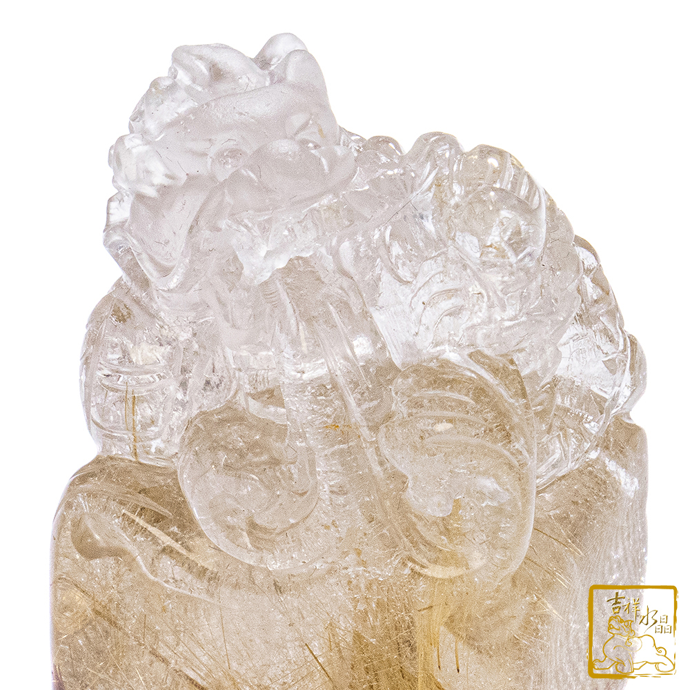 鈦晶祥龍印材 51.7g 吉祥富貴