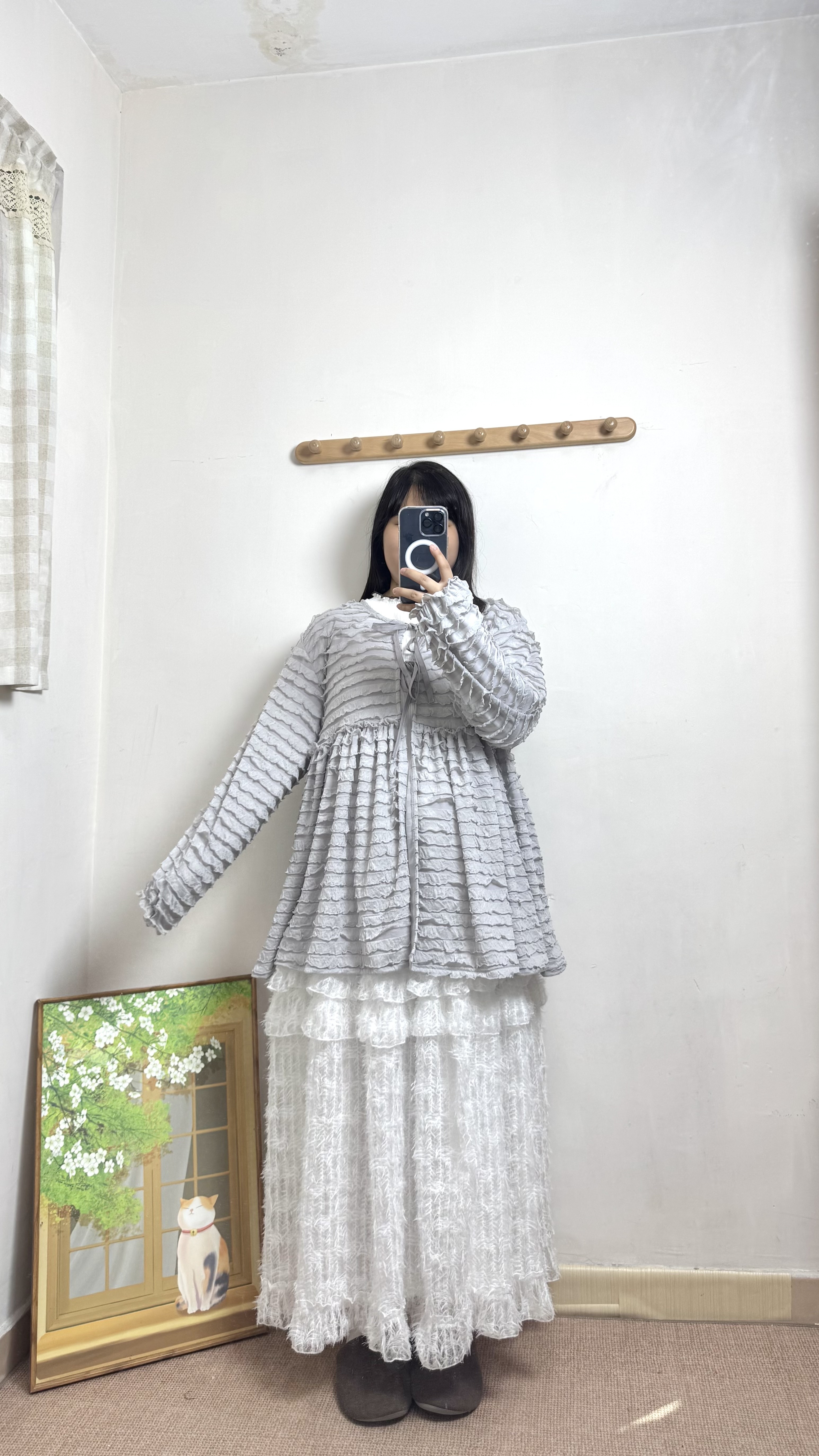 千層捲捲綁帶外套