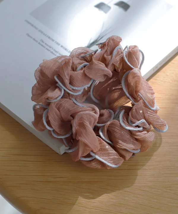 [連線優惠] ANEMONE 滾邊亮片薄紗髮圈