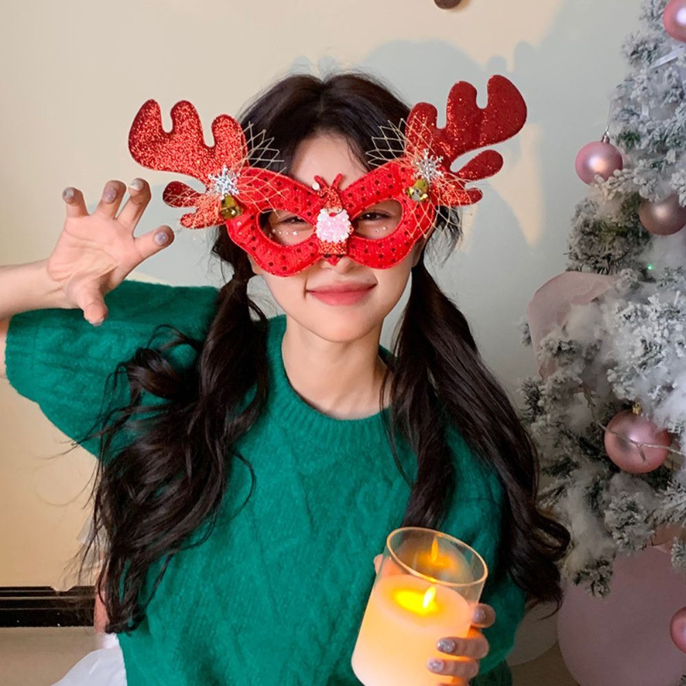 麋鹿面具眼鏡 ｜  聖誕用品 聖誕裝飾 聖誕節 聖誕眼鏡 聖誕派對眼鏡 平安夜 耶誕節 聖誕小物 聖誕老人 麋鹿【輕鬆購五金百貨】