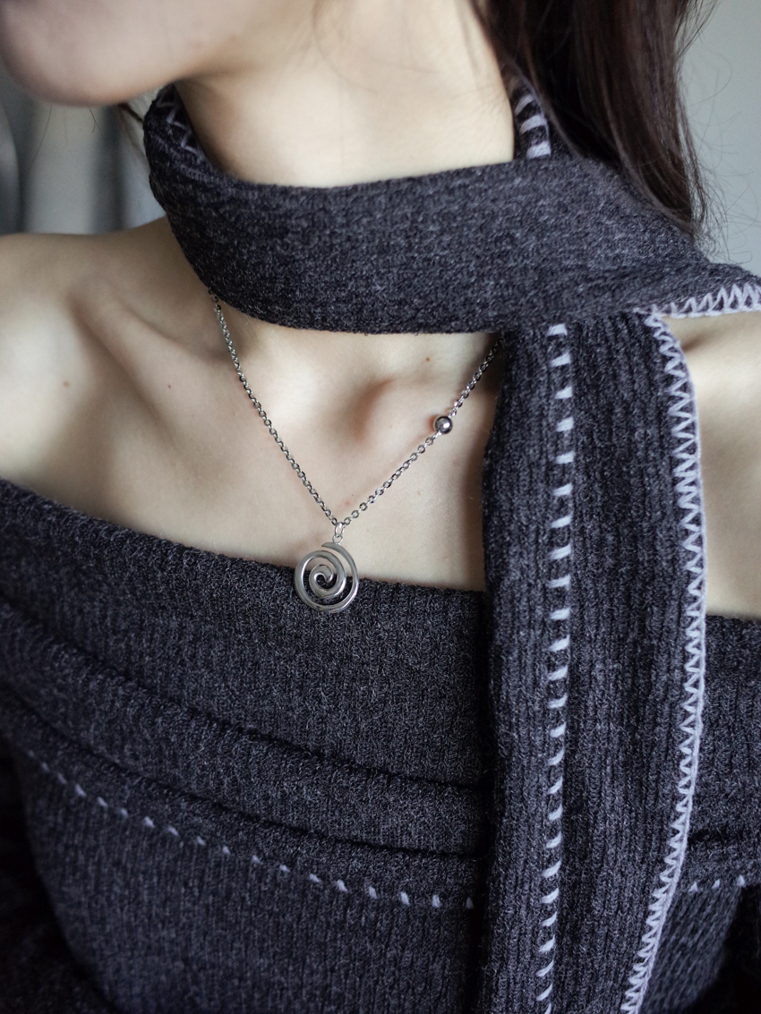 coiled twist spiral necklace