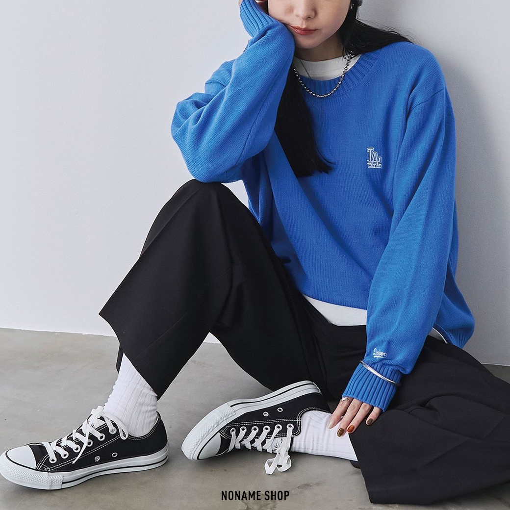 🔥限時特價🔥 MLB 美國職棒大聯盟 經典 LOGO 圓領 針織衫 六色 (女款)