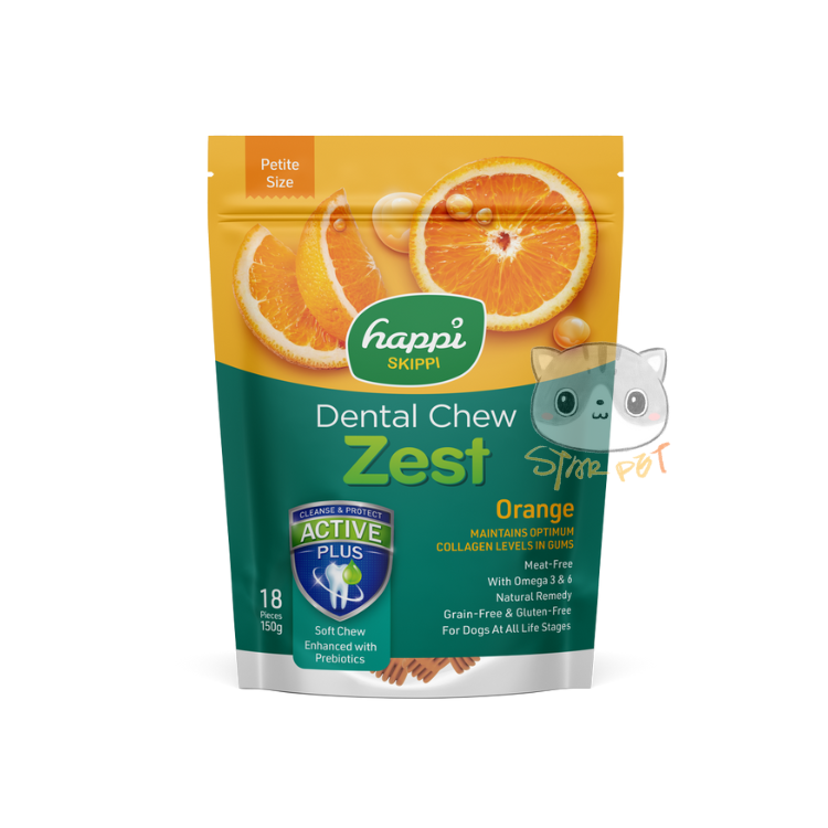 Happi Skippi Orange Dental Chew Zest (2.5inch) 150g