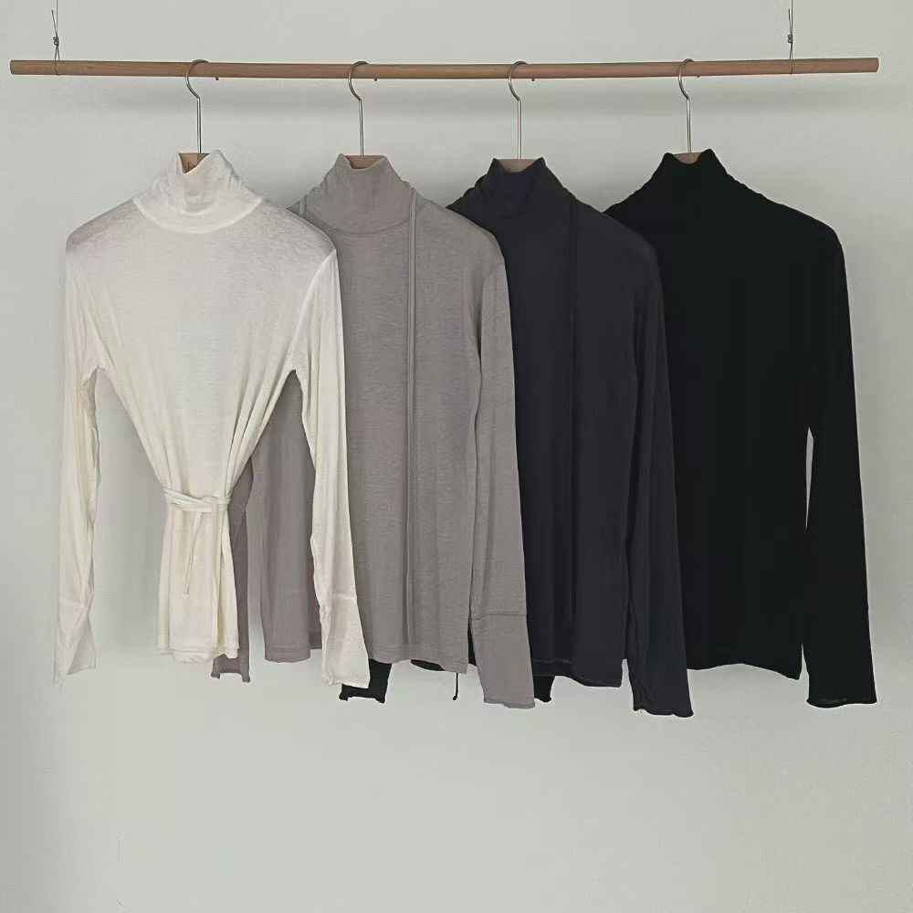 LF5220 人造絲高領束腰彈性上衣