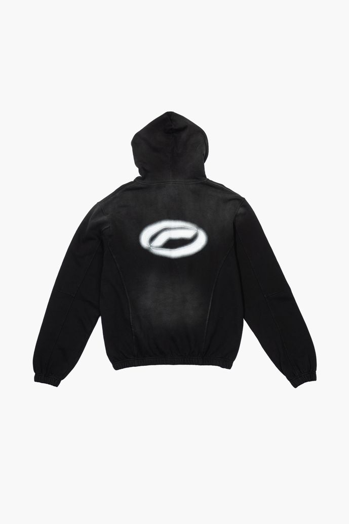 Optimistic Runners｜Baumwolle hoodie "Washed black"